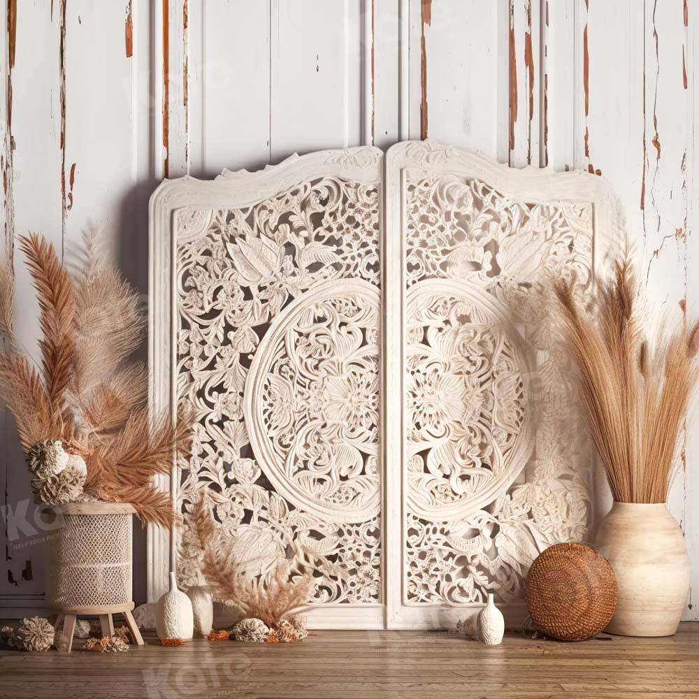 Kate Boho Backdrop Sunshine Carved Screen Designed by Chain Photography