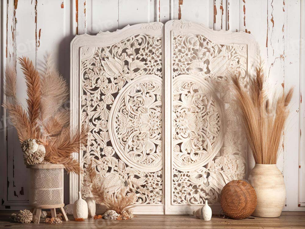 Kate Boho Backdrop Sunshine Carved Screen Designed by Chain Photography