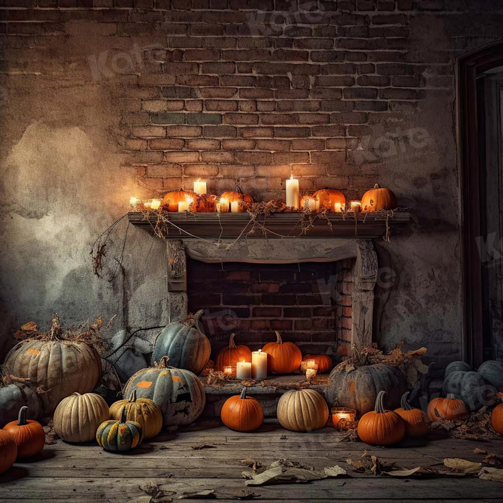 Kate Autumn Halloween Pumpkin Backdrop Designed by Chain Photography