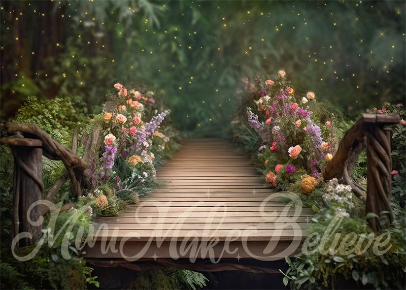 Kate Painterly Fine Art Fairy Bridge Backdrop Designed by Mini MakeBelieve