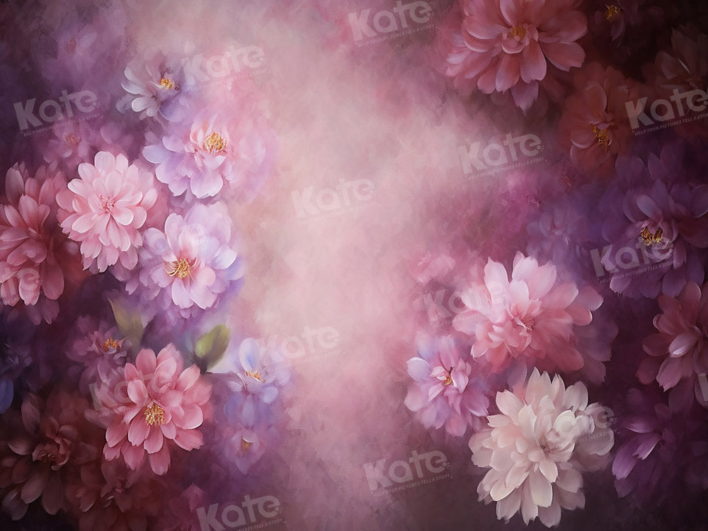 Kate Purple Flower Spring Backdrop Fine Art Designed by GQ