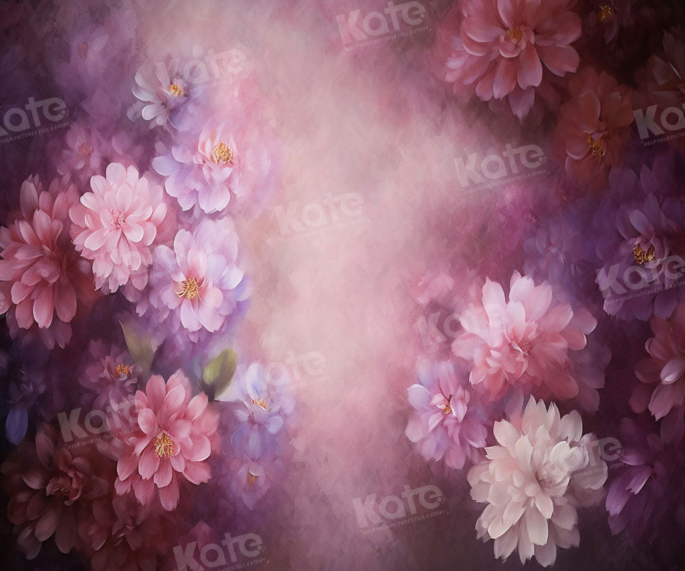 Kate Purple Flower Spring Backdrop Fine Art Designed by GQ