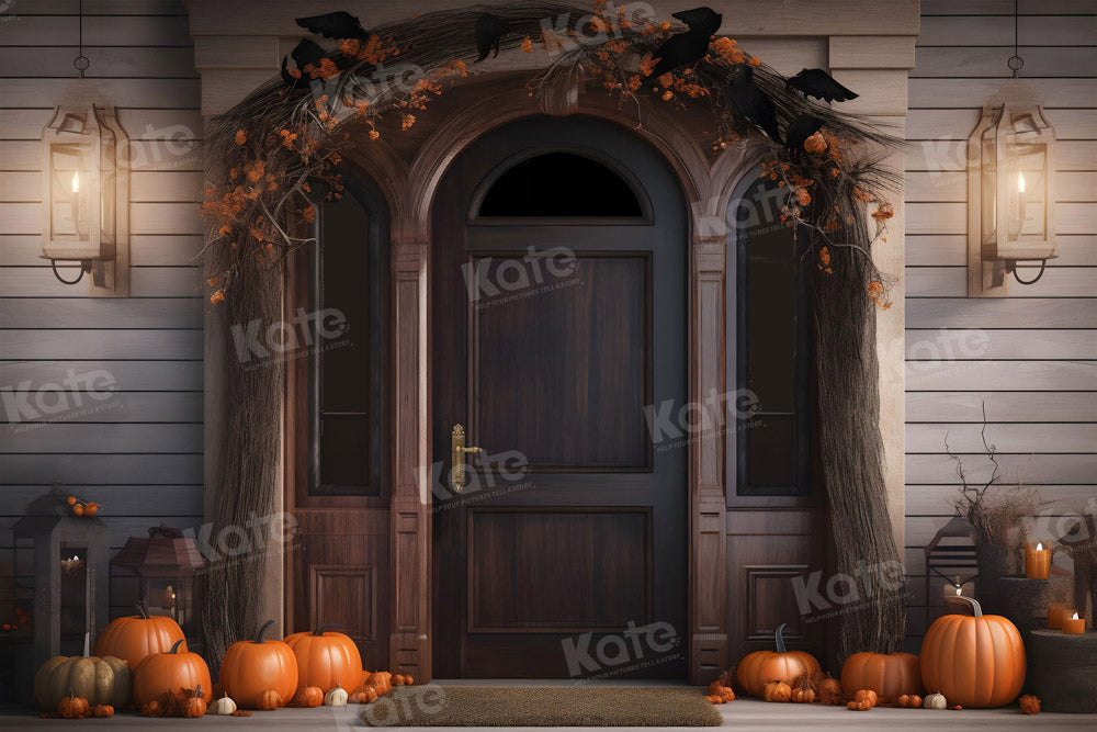 Kate Autumn Pumpkin Halloween Door Backdrop for Photography
