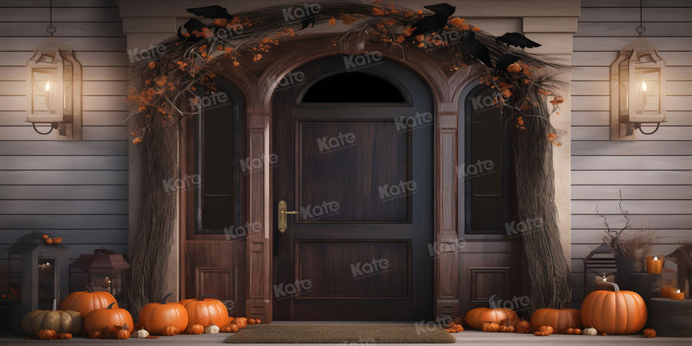 Kate Autumn Pumpkin Halloween Door Backdrop for Photography