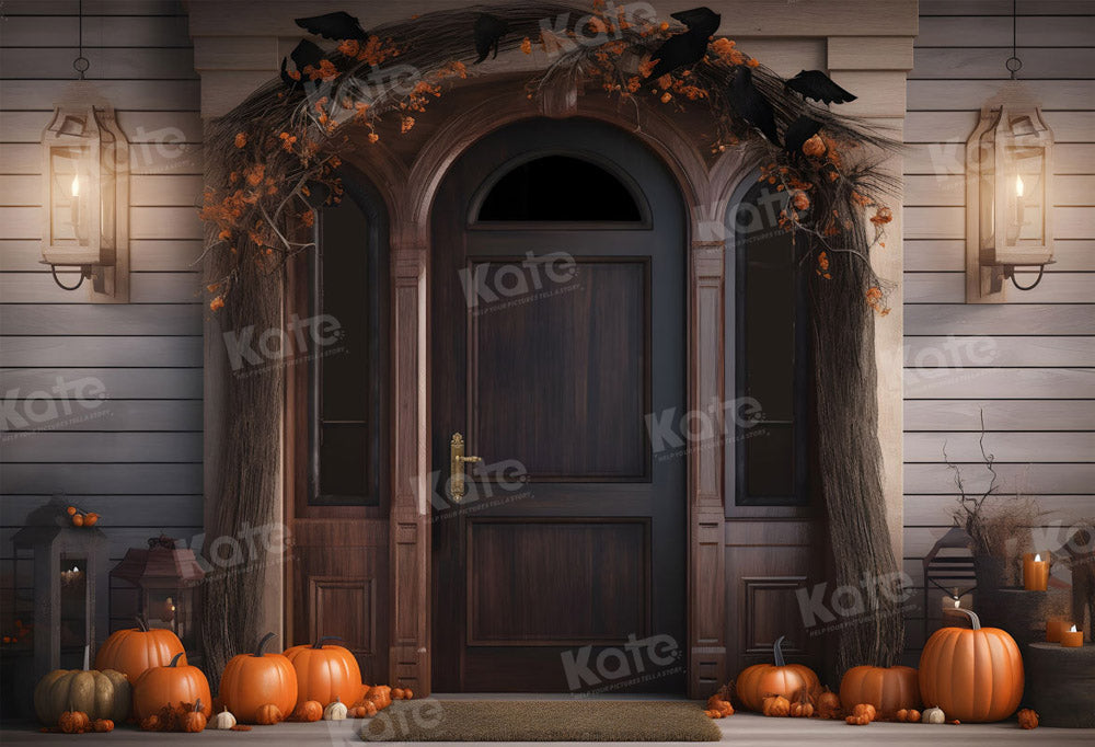 Kate Autumn Pumpkin Halloween Door Backdrop for Photography