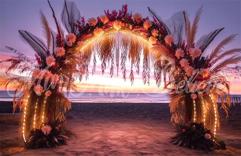 Kate Beach Boho Flower Backdrop Evening Party Designed by Mini MakeBelieve