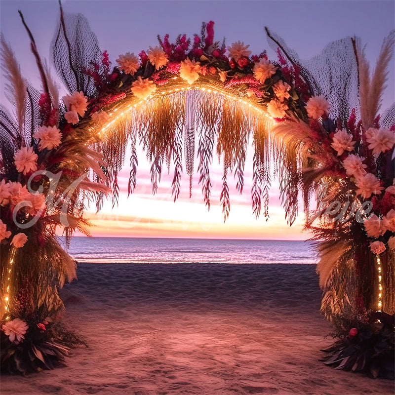 Kate Beach Boho Flower Backdrop Evening Party Designed by Mini MakeBelieve