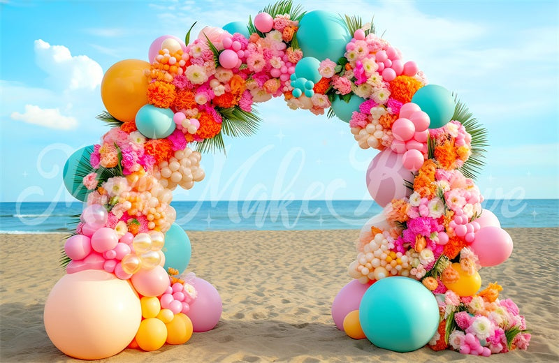Kate Beach Balloon Wedding Party Backdrop Designed by Mini MakeBelieve - Kate Backdrop AU