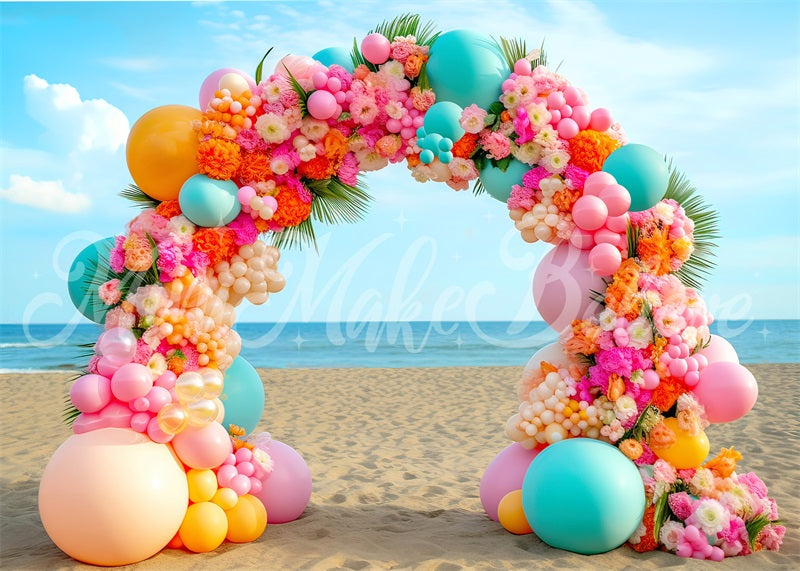 Kate Beach Balloon Wedding Party Backdrop Designed by Mini MakeBelieve - Kate Backdrop AU