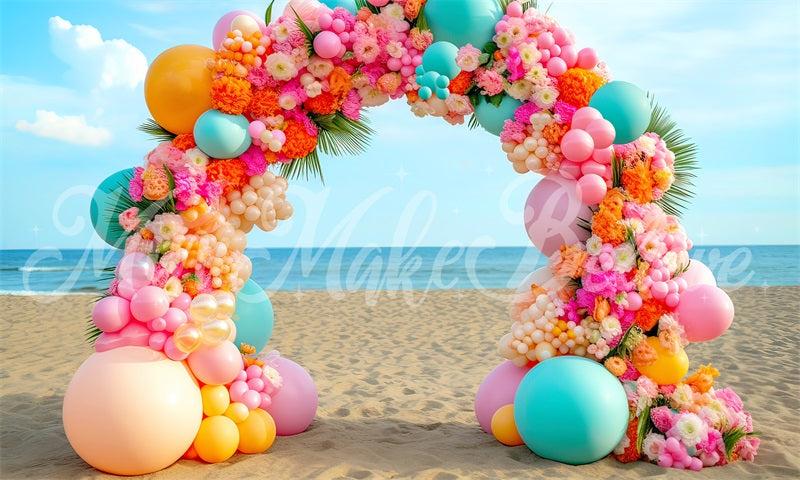 Kate Beach Balloon Wedding Party Backdrop Designed by Mini MakeBelieve