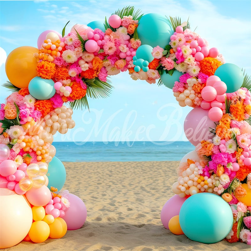 Kate Beach Balloon Wedding Party Backdrop Designed by Mini MakeBelieve