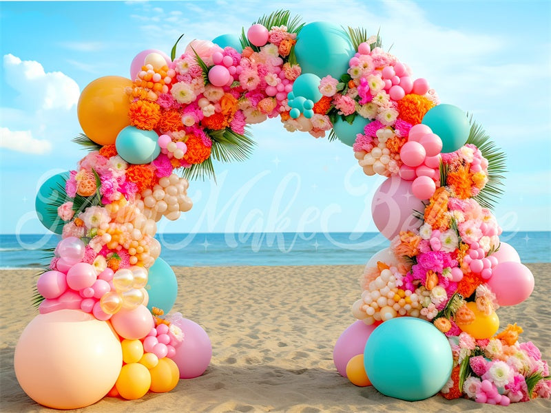 Kate Beach Balloon Wedding Party Backdrop Designed by Mini MakeBelieve - Kate Backdrop AU