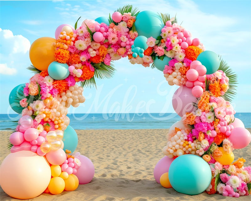 Kate Beach Balloon Wedding Party Backdrop Designed by Mini MakeBelieve