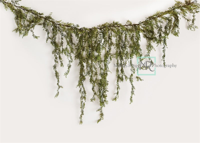 Kate Spring/Summer Vine Garland on White Wall Backdrop Designed by Mandy Ringe Photography - Kate Backdrop AU