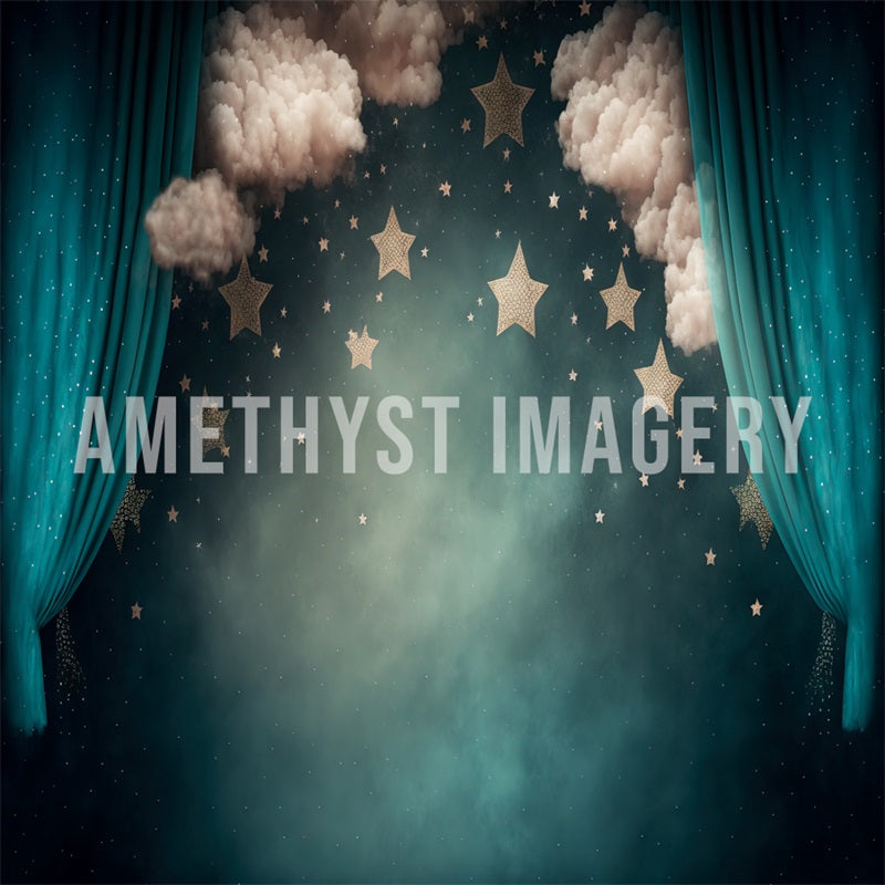 Kate Blue Dream Stage Backdrop Designed by Angela Marie Photography