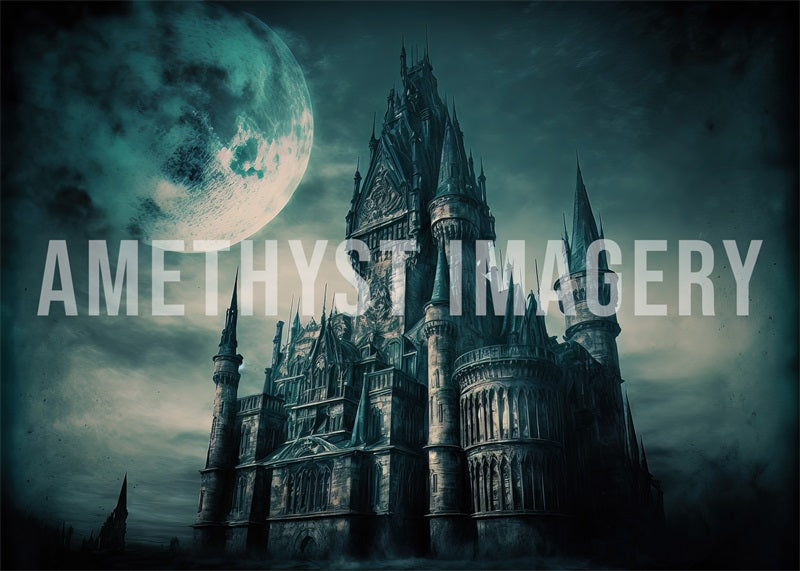 Kate Dystopian Castle Backdrop Designed by Angela Marie Photography - Kate Backdrop AU