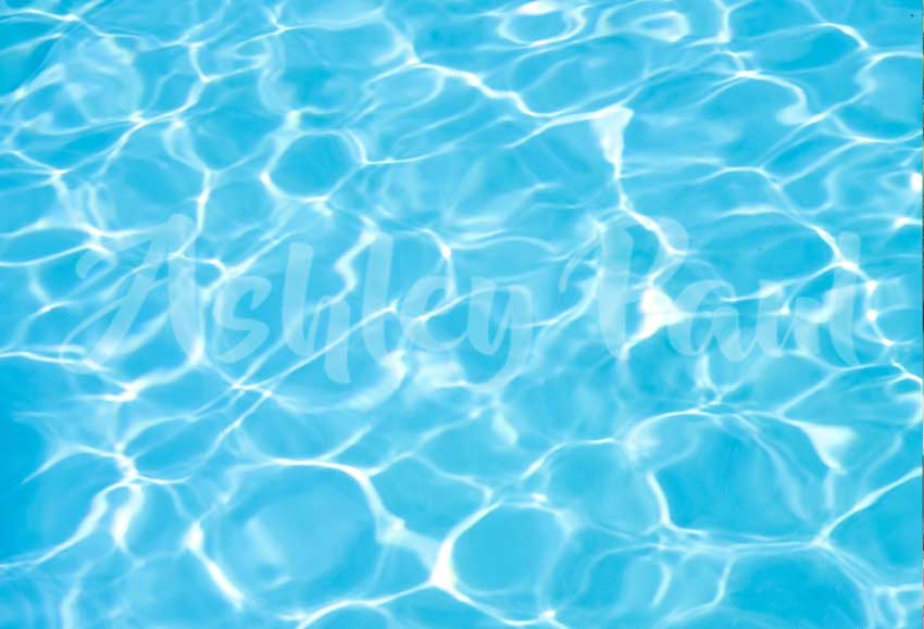 Kate Blue Swimming Pool Backdrop Designed by Ashley Paul