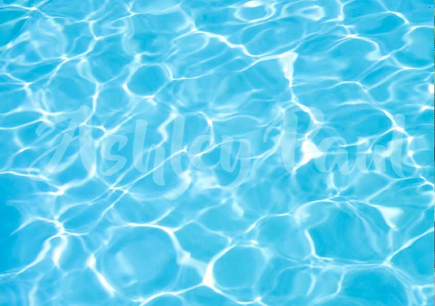 Kate Blue Swimming Pool Backdrop Designed by Ashley Paul