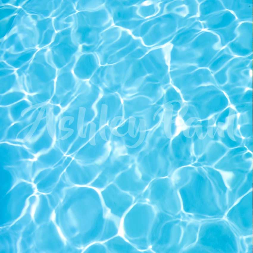 Kate Blue Swimming Pool Backdrop Designed by Ashley Paul