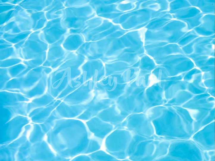 Kate Blue Swimming Pool Backdrop Designed by Ashley Paul