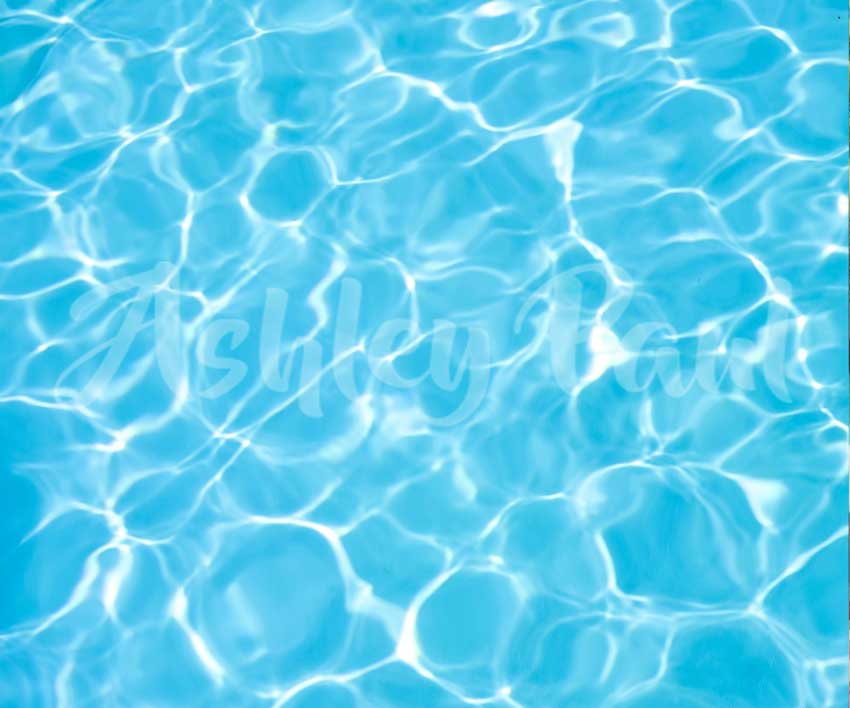 Kate Blue Swimming Pool Backdrop Designed by Ashley Paul
