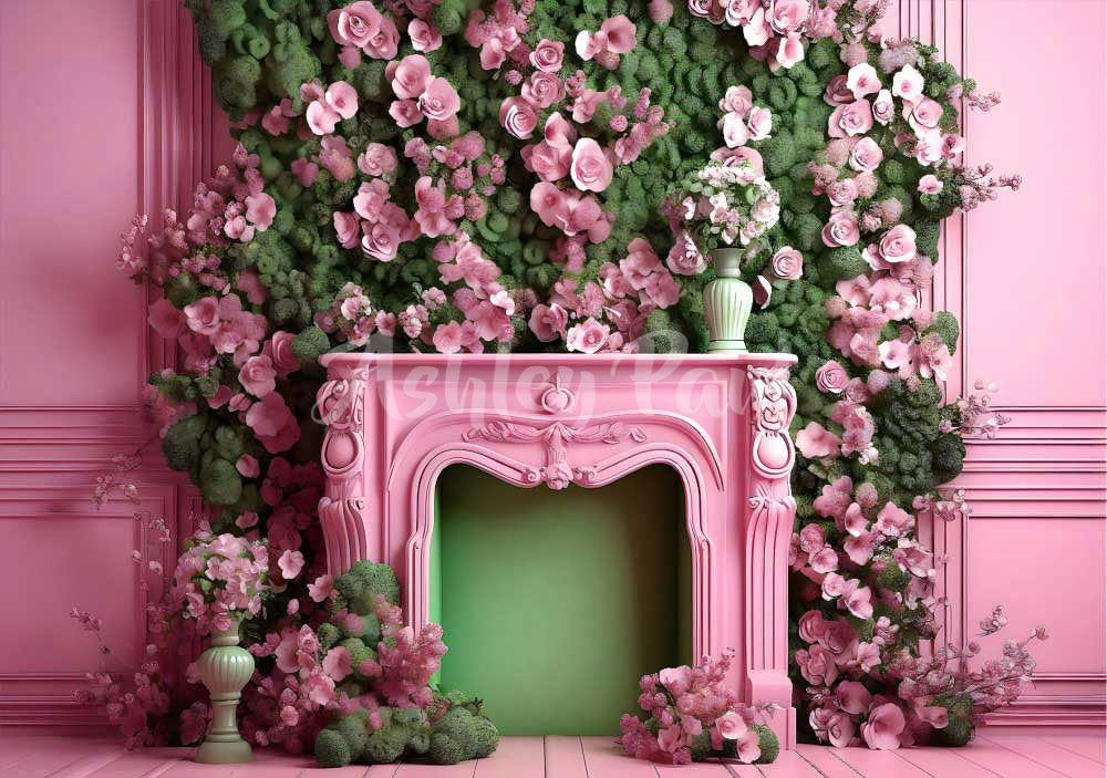 Kate Doll House Fireplace Backdrop Designed by Ashley Paul - Kate Backdrop AU