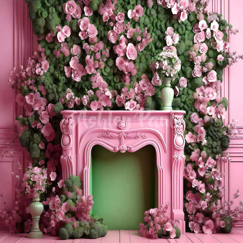 Kate Doll House Fireplace Backdrop Designed by Ashley Paul - Kate Backdrop AU