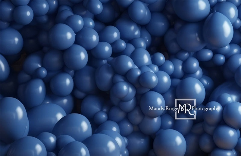 Kate Blue Balloon Party Backdrop Designed by Mandy Ringe Photography - Kate Backdrop AU