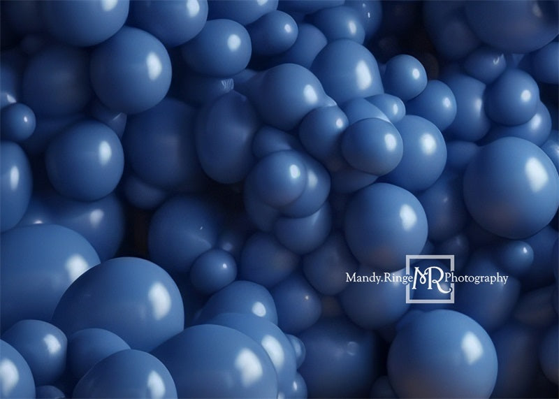 Kate Blue Balloon Party Backdrop Designed by Mandy Ringe Photography - Kate Backdrop AU