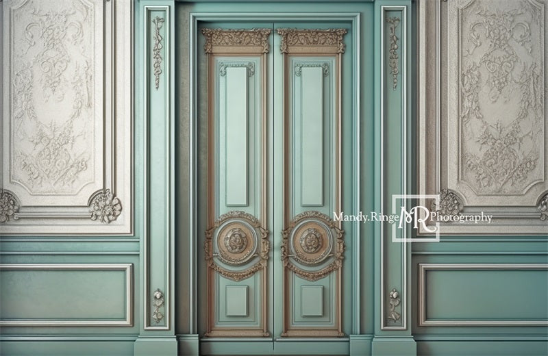 Kate Vintage Teal Wall Backdrop Designed by Mandy Ringe Photography - Kate Backdrop AU