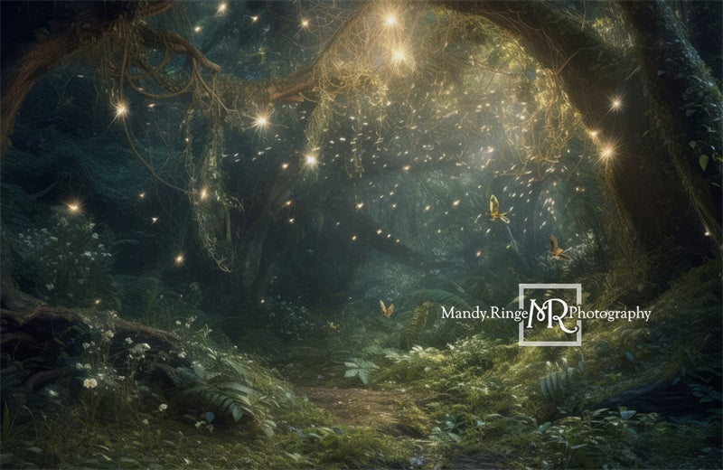 Kate Enchanted Fairy Forest Night Backdrop Designed by Mandy Ringe Photography