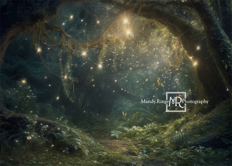 Kate Enchanted Fairy Forest Night Backdrop Designed by Mandy Ringe Photography