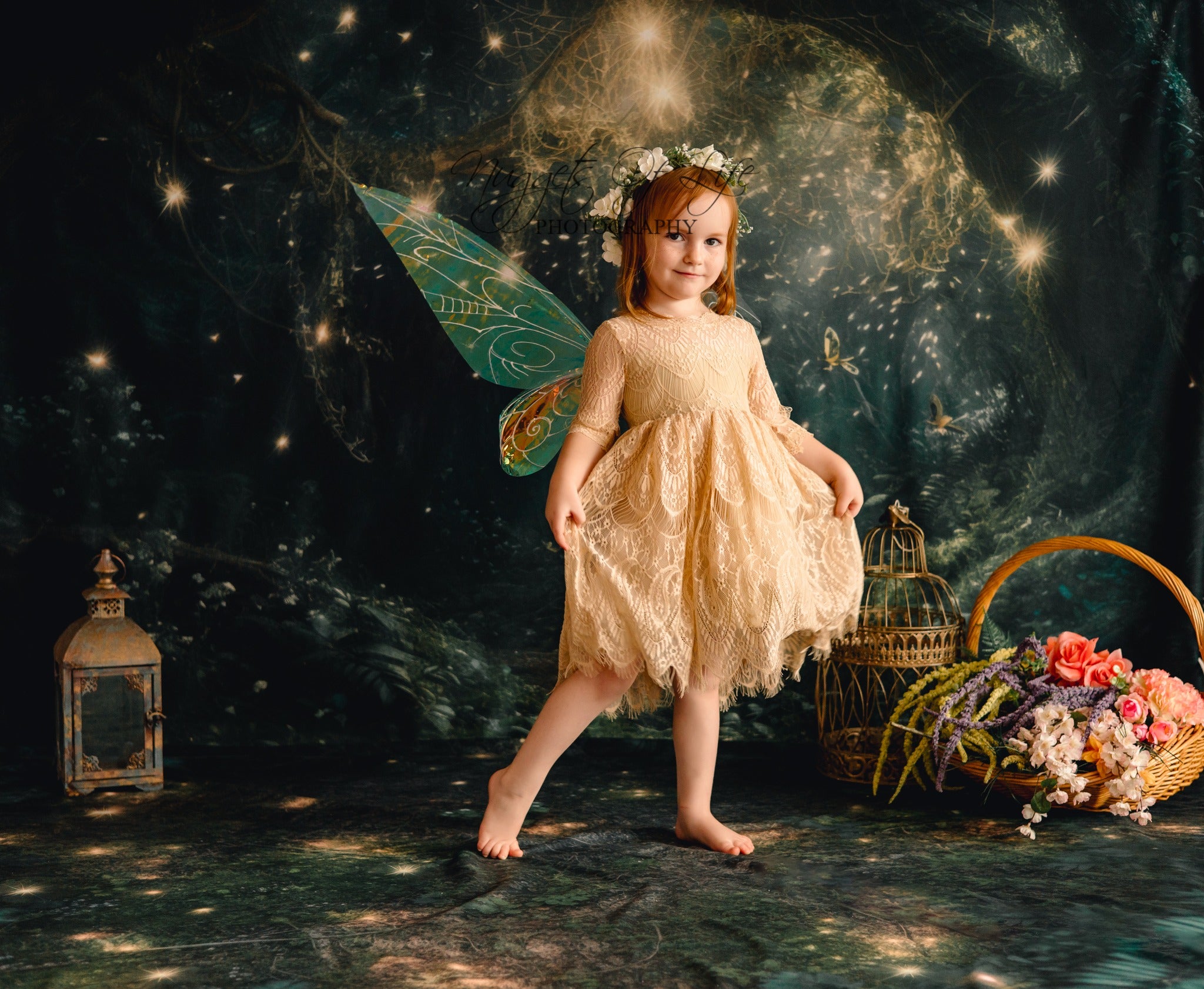 Kate Enchanted Fairy Forest Night Backdrop Designed by Mandy Ringe Photography