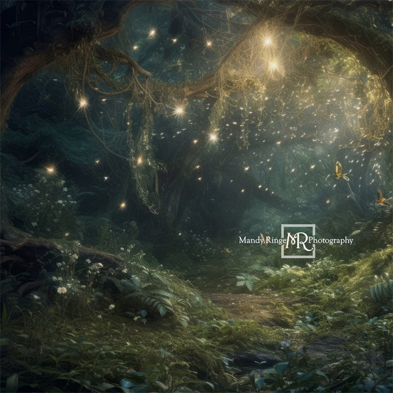 Kate Enchanted Fairy Forest Night Backdrop Designed by Mandy Ringe Photography