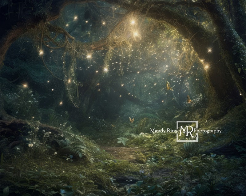 Kate Enchanted Fairy Forest Night Backdrop Designed by Mandy Ringe Photography