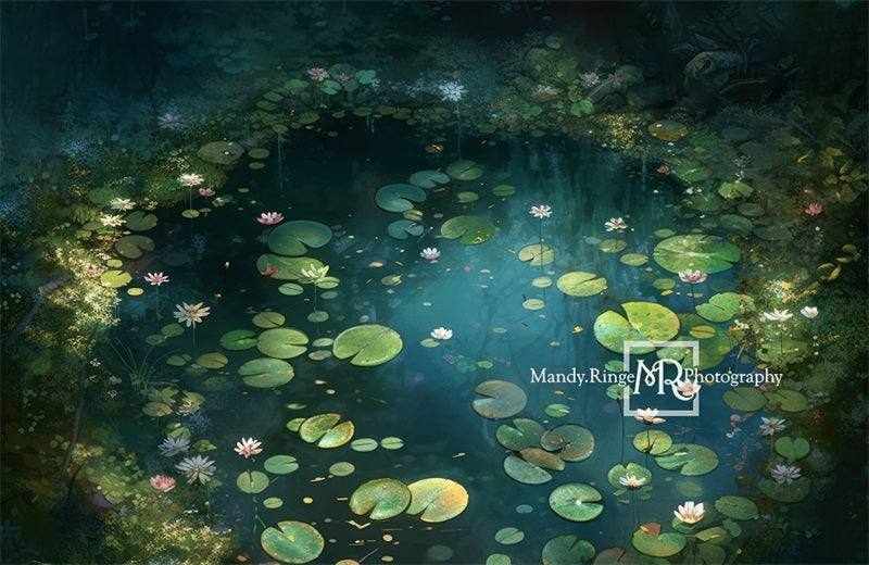 Kate Enchanted Fairy Forest Waterlily Backdrop Designed by Mandy Ringe Photography