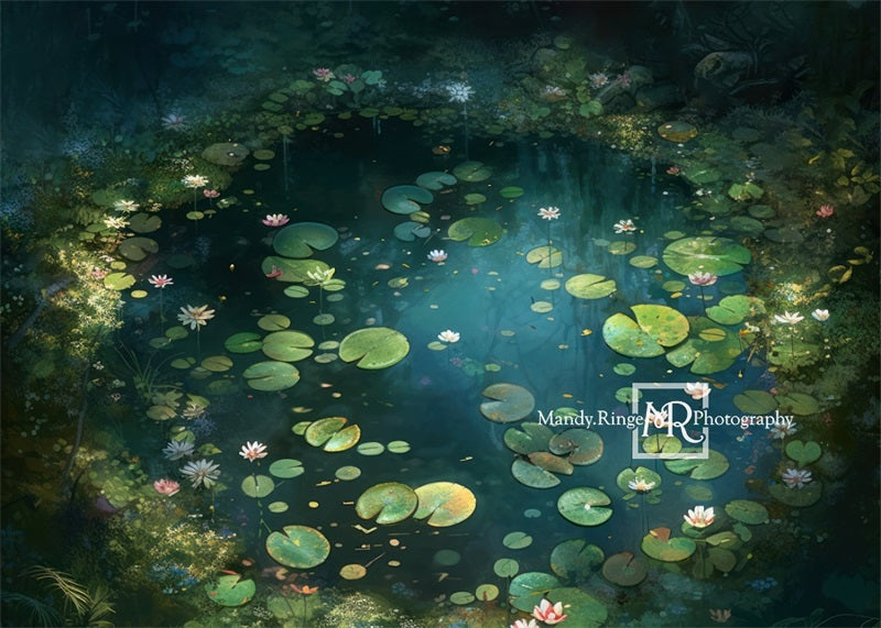 Kate Enchanted Fairy Forest Waterlily Backdrop Designed by Mandy Ringe Photography