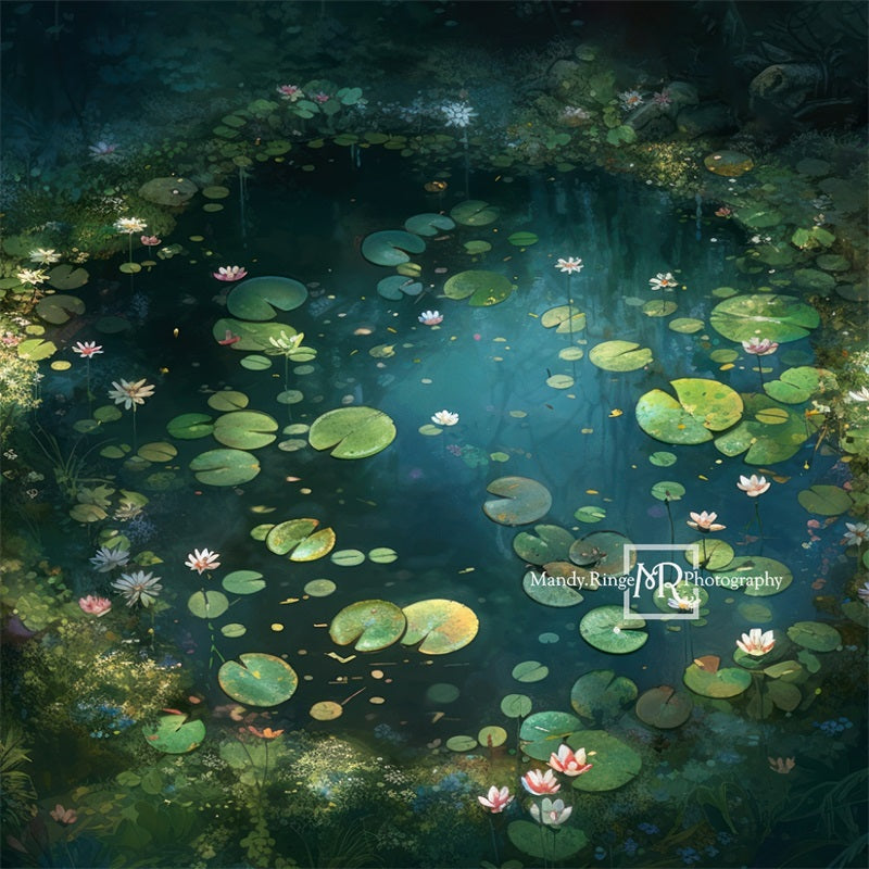 Kate Enchanted Fairy Forest Waterlily Backdrop Designed by Mandy Ringe Photography