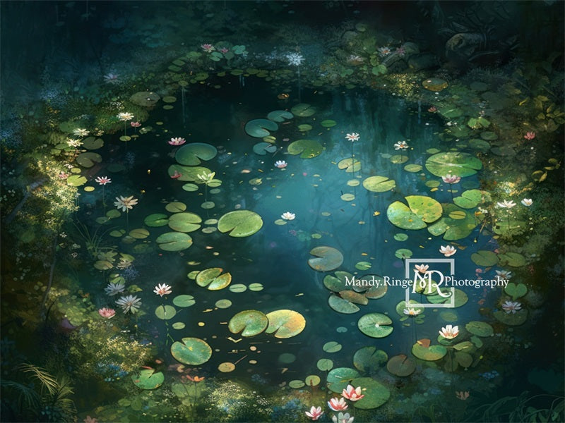 Kate Enchanted Fairy Forest Waterlily Backdrop Designed by Mandy Ringe Photography