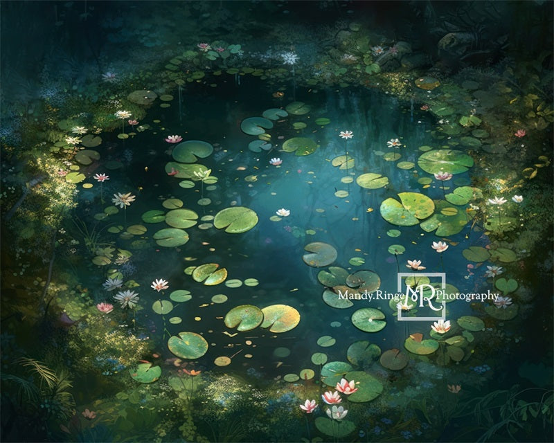 Kate Enchanted Fairy Forest Waterlily Backdrop Designed by Mandy Ringe Photography