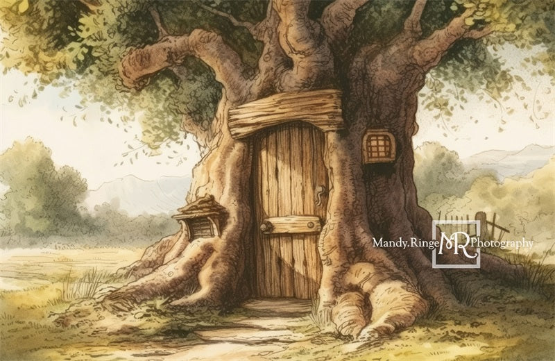 Kate Hundred Acre Wood Tree Backdrop Designed by Mandy Ringe Photography