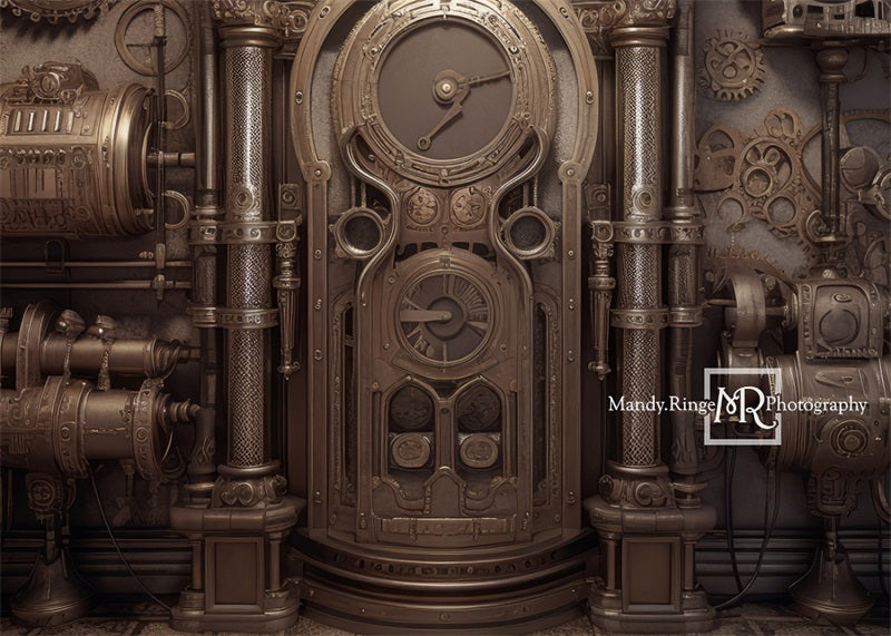 Kate Industrial Steampunk Wall Backdrop Designed by Mandy Ringe Photography