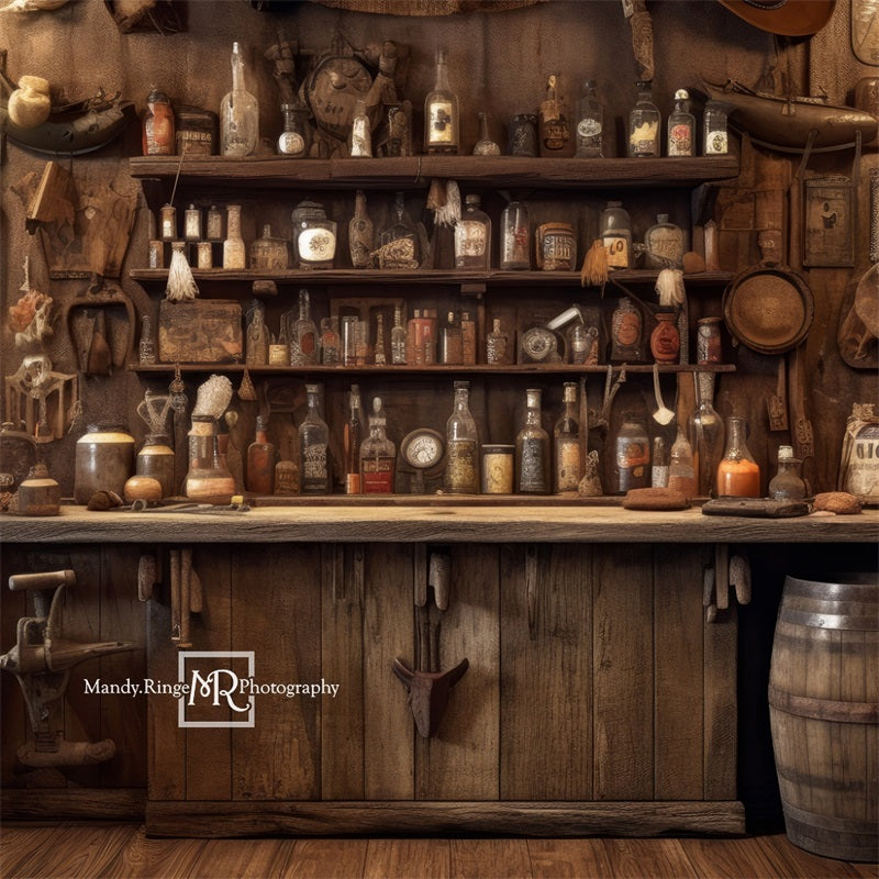 Kate Old Western Cowboy Saloon Wall Backdrop Designed by Mandy Ringe Photography - Kate Backdrop AU