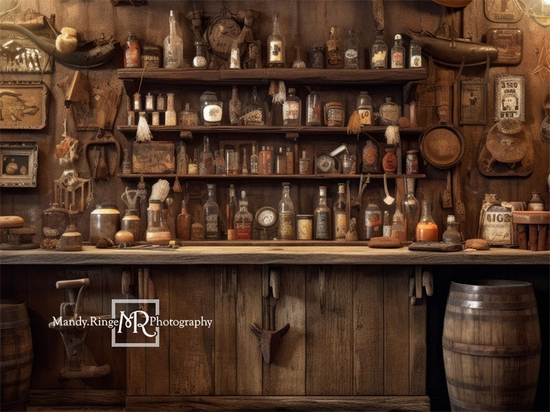 Kate Old Western Cowboy Saloon Wall Backdrop Designed by Mandy Ringe Photography - Kate Backdrop AU