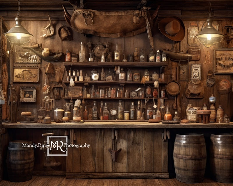 Kate Old Western Cowboy Saloon Wall Backdrop Designed by Mandy Ringe Photography - Kate Backdrop AU