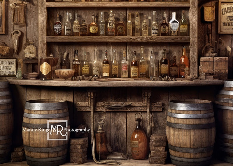Kate Old Western Saloon Wall Backdrop Birthday Party Designed by Mandy Ringe Photography - Kate Backdrop AU