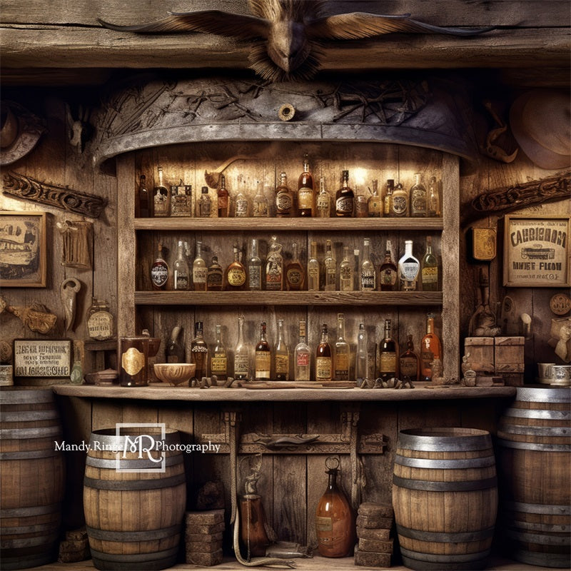 Kate Old Western Saloon Wall Backdrop Birthday Party Designed by Mandy Ringe Photography - Kate Backdrop AU