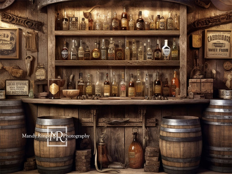 Kate Old Western Saloon Wall Backdrop Birthday Party Designed by Mandy Ringe Photography - Kate Backdrop AU