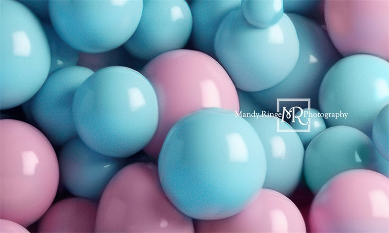 Kate Pink Blue Balloon Wall Backdrop Designed by Mandy Ringe Photography - Kate Backdrop AU
