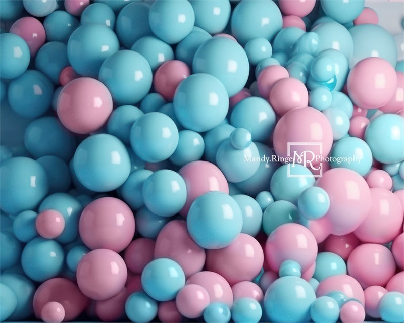 Kate Pink Blue Balloon Wall Backdrop Designed by Mandy Ringe Photography - Kate Backdrop AU